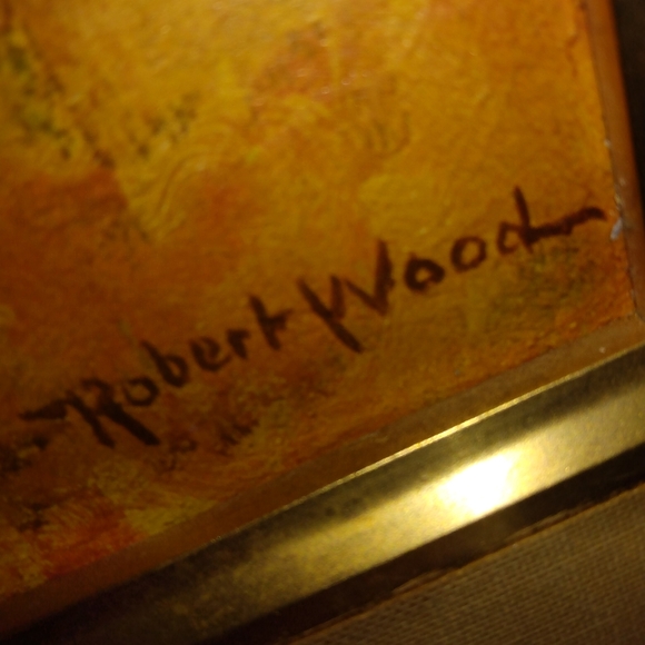 Home, Art, Robert Wood, Mid Century, Wood frame, Path of Gold Reproduction - Picture 5 of 11